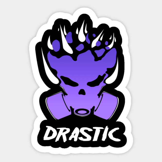 Drastic Purple Sticker by digitalferno